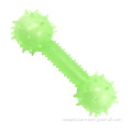 Glow In The Dark Food Leakage Interactive Chew Toys Barbell Shaped From Dog Toys Manufacturers